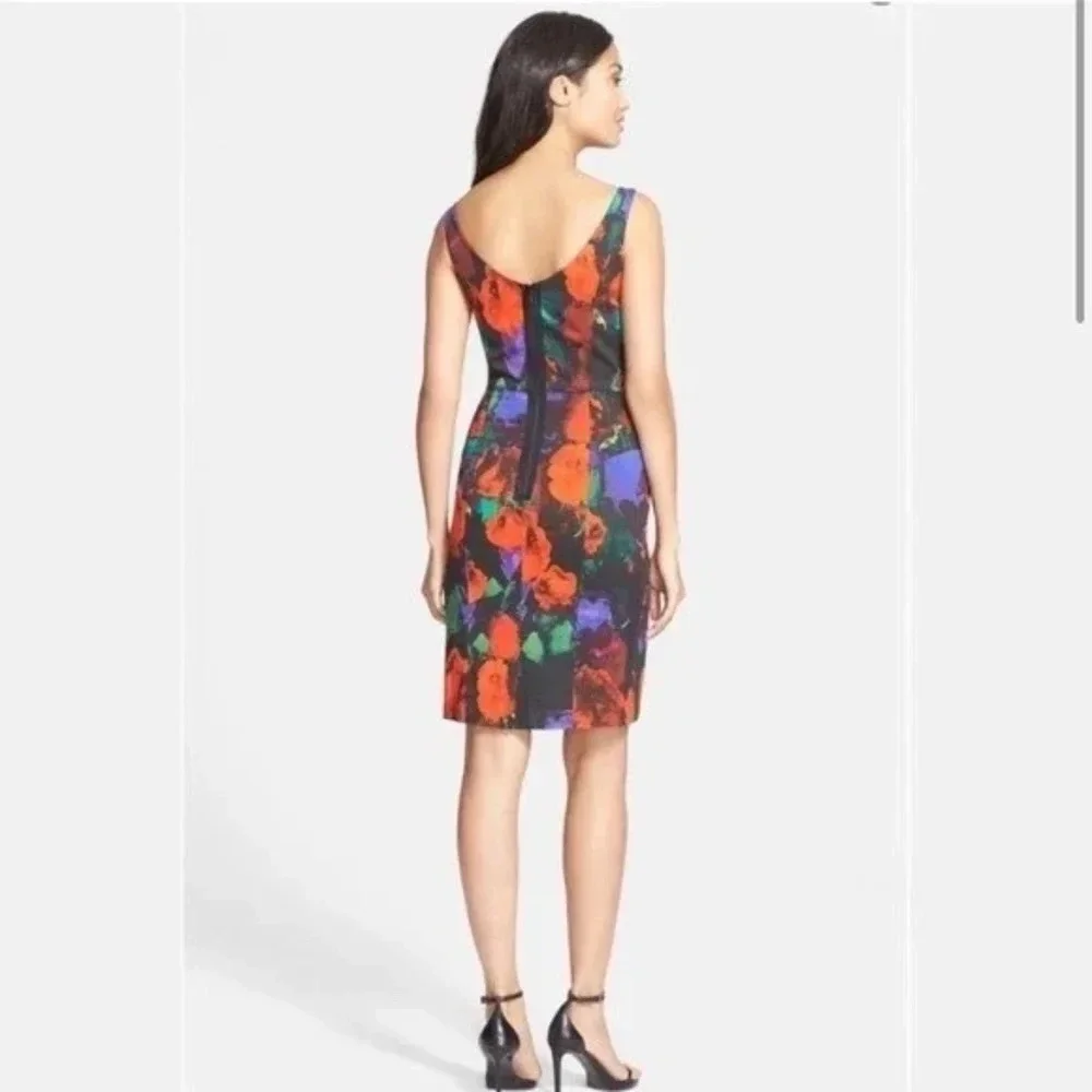Milly Sophia abstract floral sheath dress Multicolored 16659